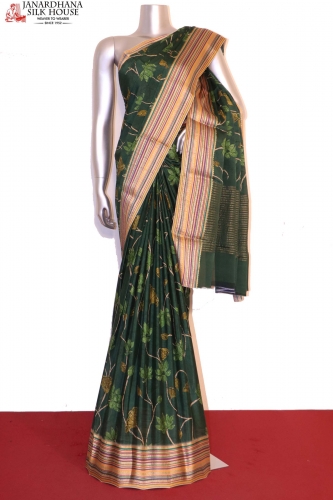 Exquisite Meenakari Printed Crepe Silk Saree